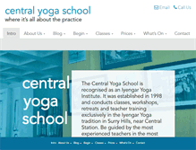 Tablet Screenshot of centralyoga.com.au